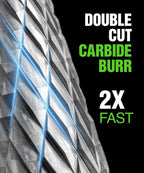 1/8 In Carbide Burr Set 20-Pc Double Cut Die Grinder Bits for Metal