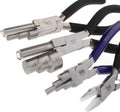 Wire Working Combo, 4-Piece Jewelry Making Set | 3 Different Wire Wrapping Pliers and Double Nylon Jaw Chain Nose