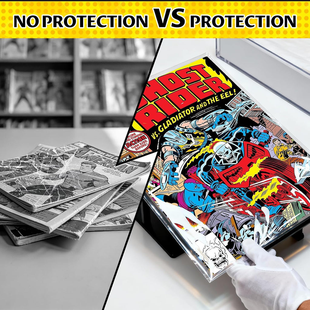 100ct Silver Comic Bags and Boards - Reusable Clear Sleeves & 24PT Boards | Protect Vintage Comics from Scratches