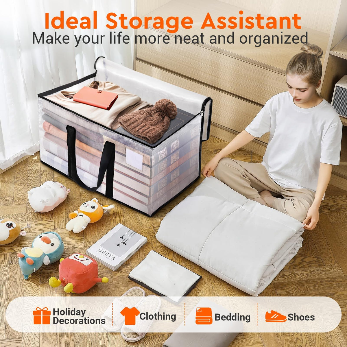 Moving Bags, 93L 10-Pack Storage Bags, Moving Boxes