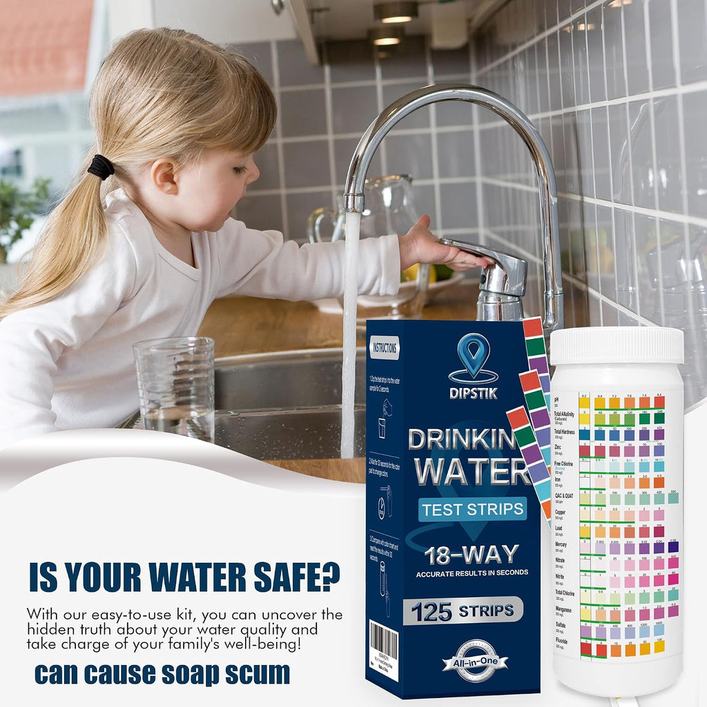 All-New 18 in1 Drinking Water Test Kit-125 Water Quality Test Strips