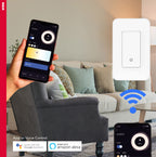 Smart Light Switch, Wireless 3 Way Light Switch, No Neutral Required, Alexa