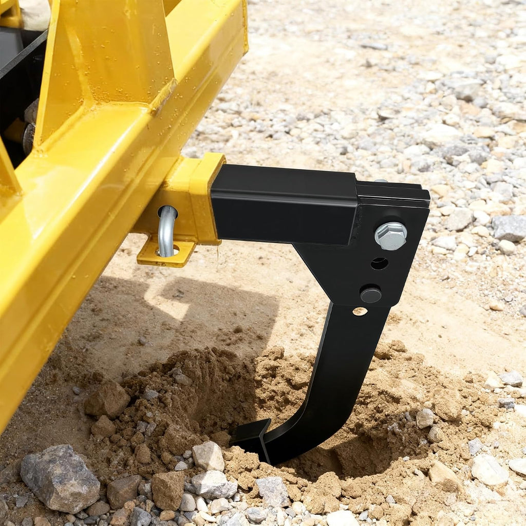 Heavy Duty Hitch Mounted Trencher 3 Point Hitch Subsoiler Lawn Ripper for ATV UTV Tractor 16" Adjustable Shank Plow 2