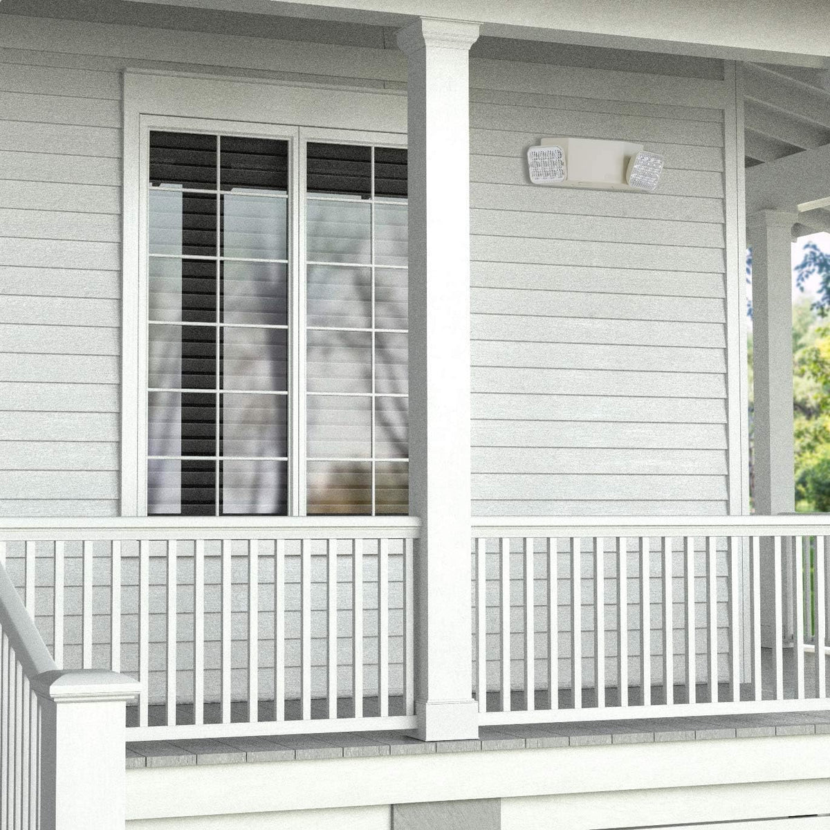 LED Emergency Lighting Fixtures with 2 LED Heads, Commercial Emergency Light with Battery Backup, UL 924 and CEC Qualified, 120-277 Voltage (1-Pack)…