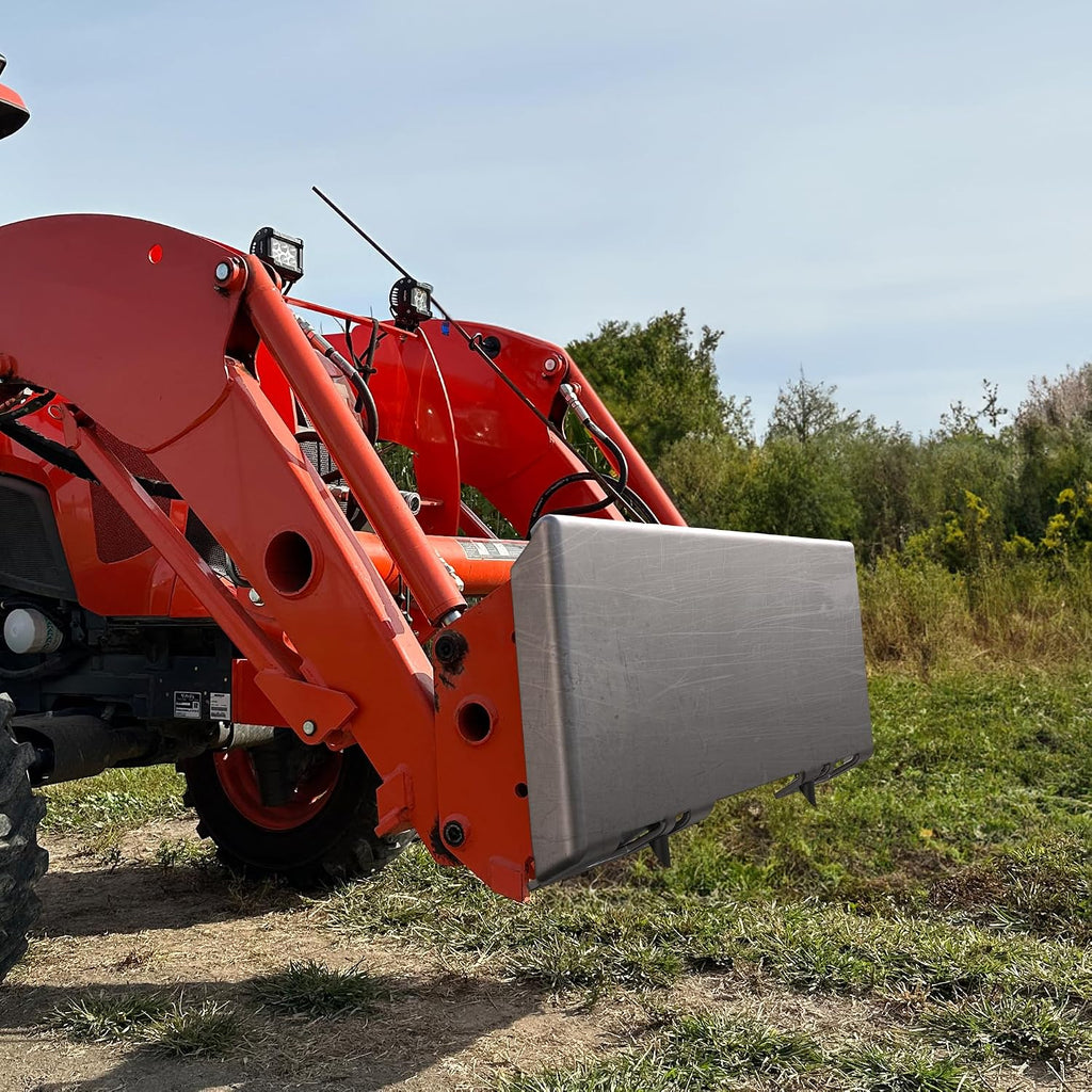 1/4" Universal Quick Attach Mount Plate for Kubota Bobcat Loader | Heavy duty 1/4" steel skid steer attachment plate