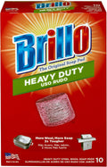 Heavy Duty Steel Wool Soap Pads, Original Red Scent, 10-Count