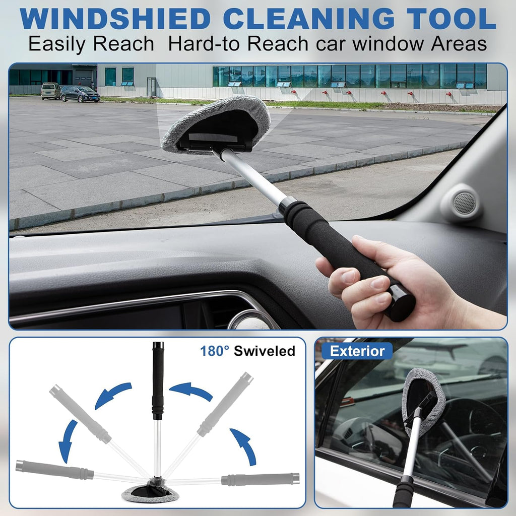 Windshield Cleaner Tool, 13Pcs Car Interior Cleaning Kit, Car Detailing Kit Interior Cleaner, Car Detailing Brushes