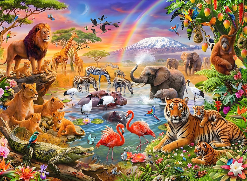 Puzzles for Kids Ages 6-8 8-10 Year Old - Animal World, 200 Pieces Jigsaw Puzzles for Kids, Learning Educational Toys
