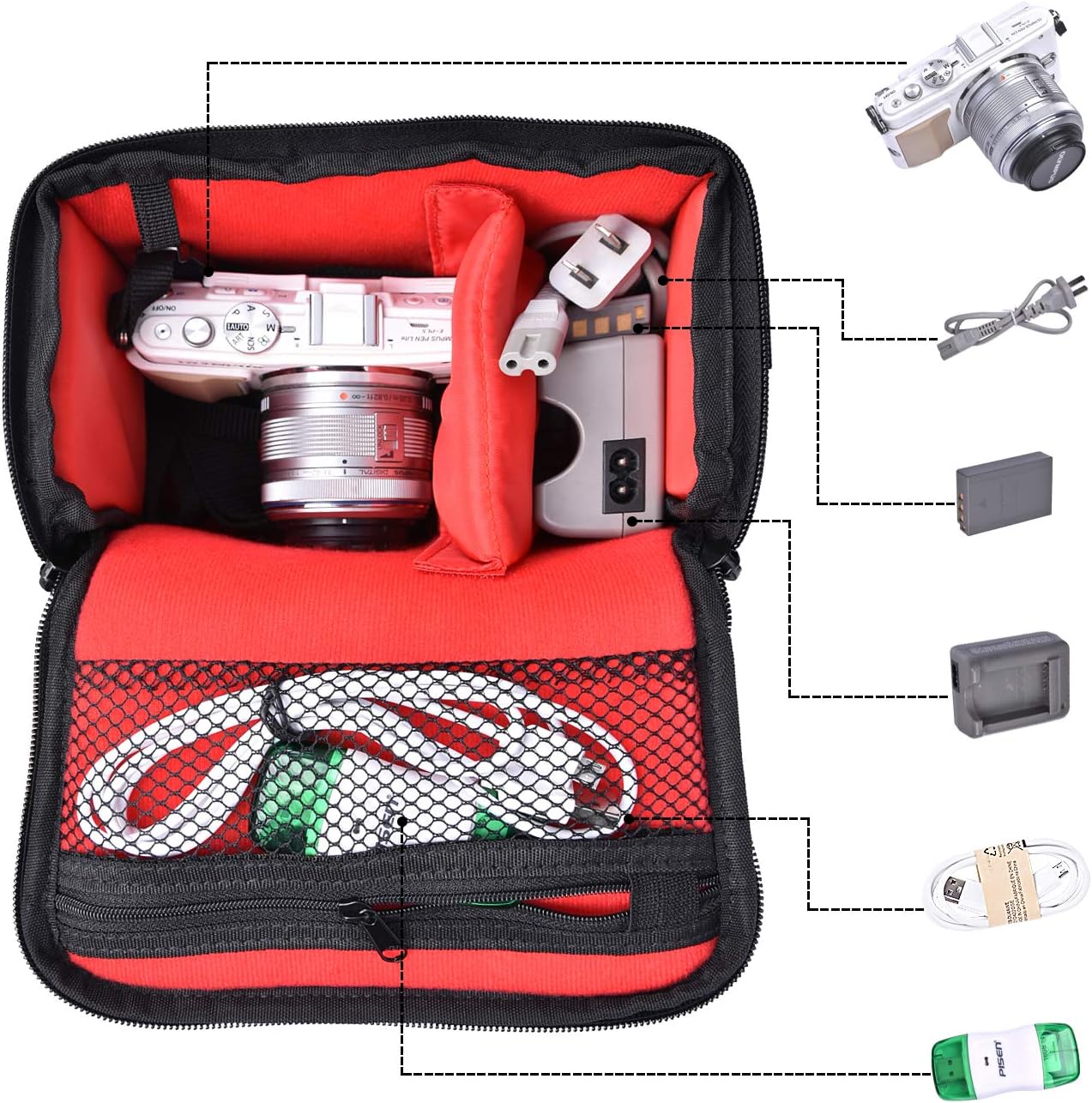 Waterproof Crossbody Camera Bag for Canon Nikon Sony DSLR Mirrorless Camera | Anti-shock Compact Camera bag for Sony