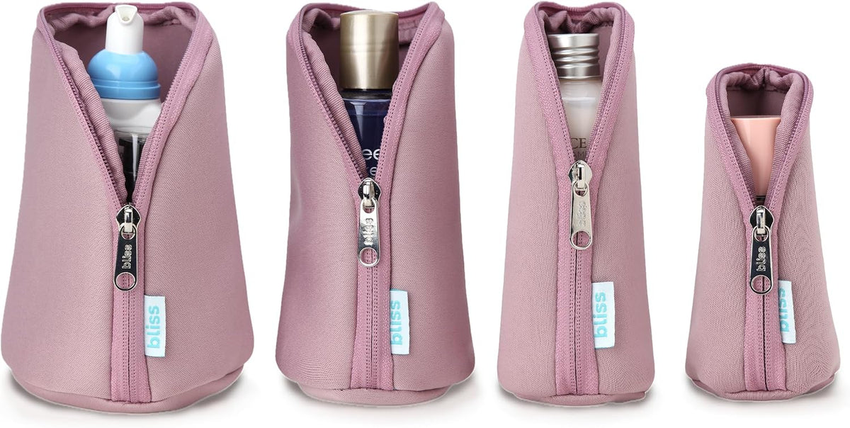 Travel Bottle Protector Set 4 Pack Padded Reusable Holders