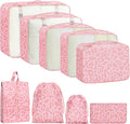 9 Set Packing Cubes for Travel Essentials - Lightweight Carry-On Luggage Organizer Bags with Shoe, Clothes & Laundry
