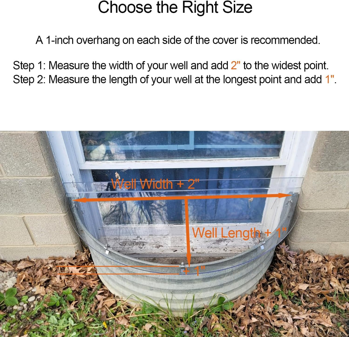 Basement Window Well Covers, Egress Window Well Cover Outside, Heavy Duty Clear Polycarbonate, UV Resistant