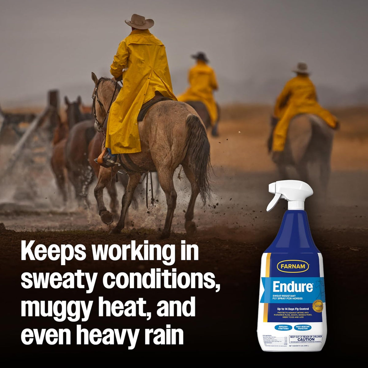 Endure Fly Spray for Horses, Long-Lasting Fly Repellent, 32 oz Spray