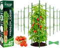 6-Pack Tomato Cage for Garden Plant Support- Up to 48inch Garden Stakes Tomato Cage, Tomato Trellis for Potted