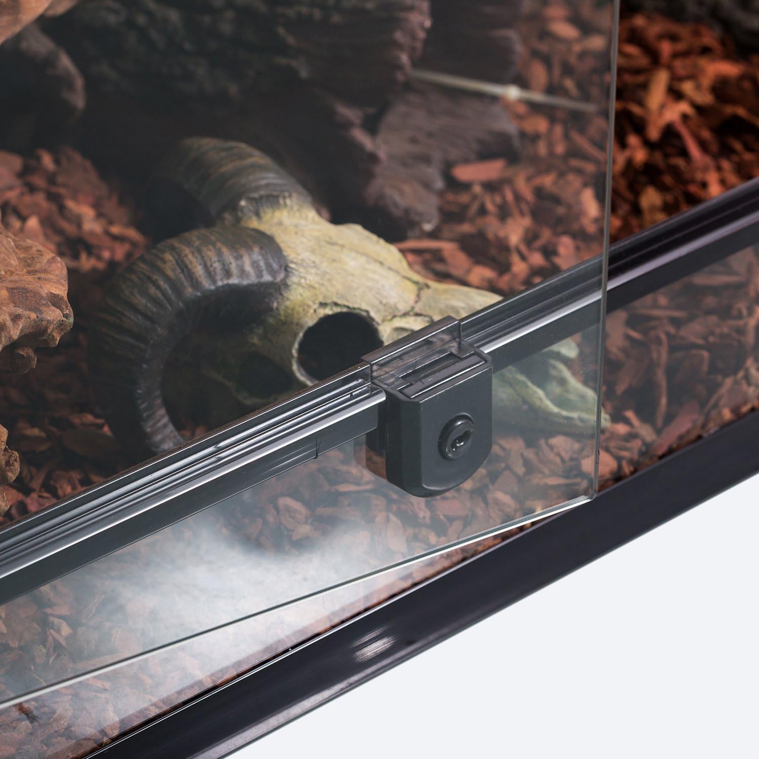 50 Gallon Reptile Glass Terrarium Tank Double Hinge Door with Screen Ventilation Large Reptile Terrarium 36" x 18" x