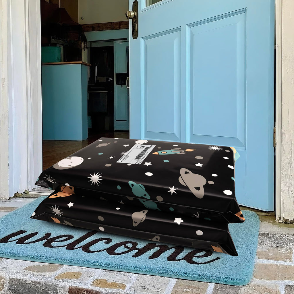 Cute Poly Mailers 12x15.5 Inch 50 Pcs, Planets Printed