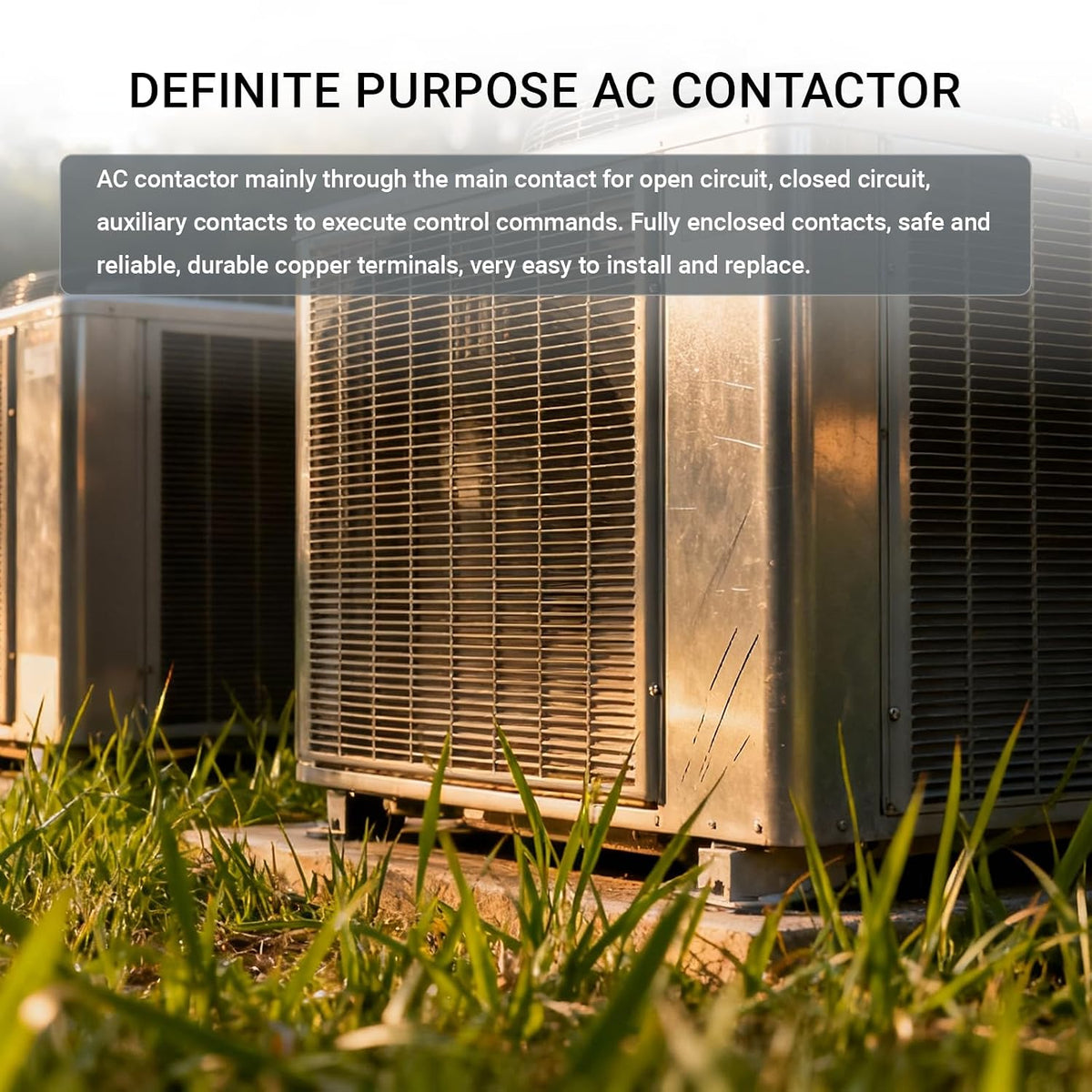 2 Pole 40A AC Contactor 24V Coil Fully Enclosed for AC Compressor Heater