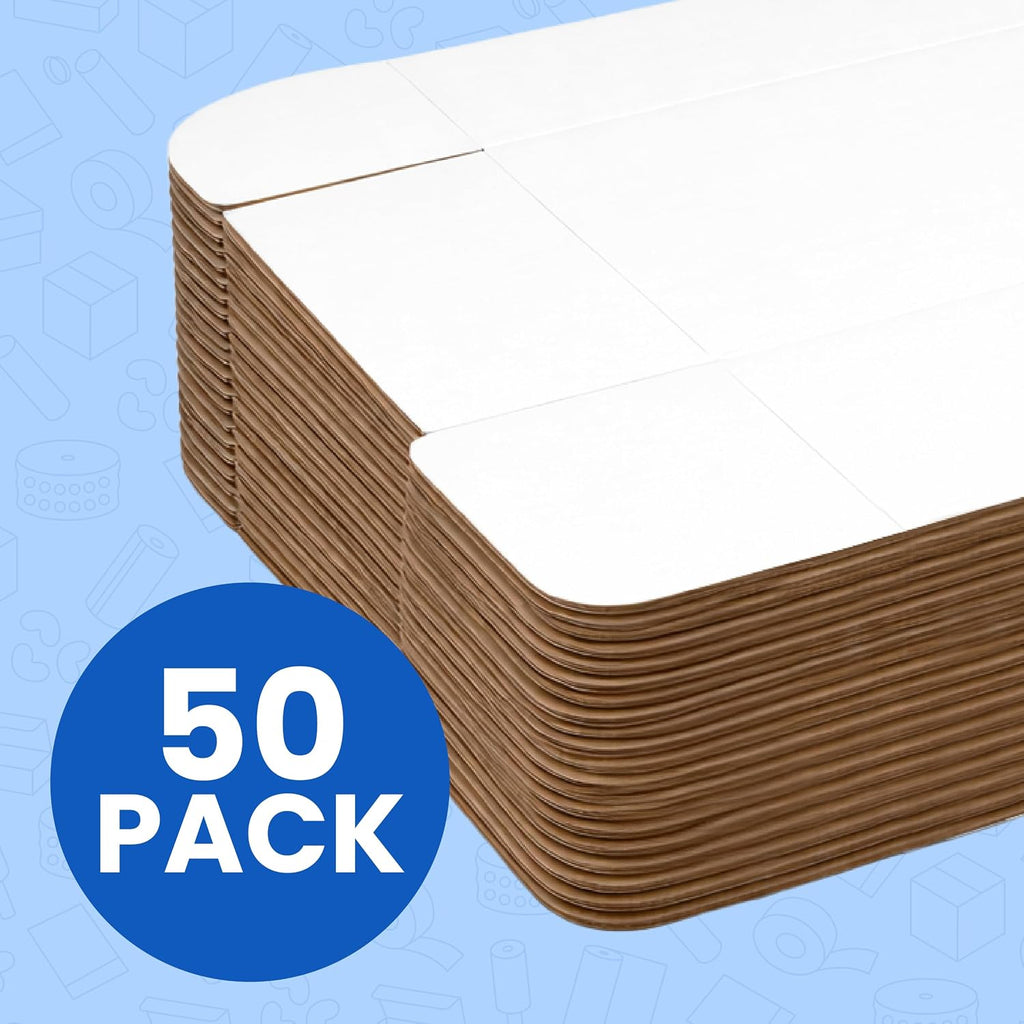 Corrugated Mailers White Tuck Shipping Boxes (9x4x4)