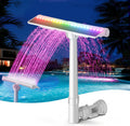 Solar Pool Fountain for Above Ground Pools and Inground Pools | Solar & USB-C Dual Charging, 9-Color Auto-Sensing