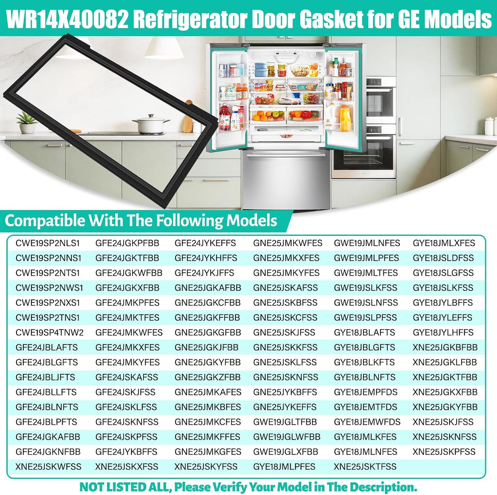 WR14X40082 Refrigerator Door Gasket Compatible with GE Refrigerator