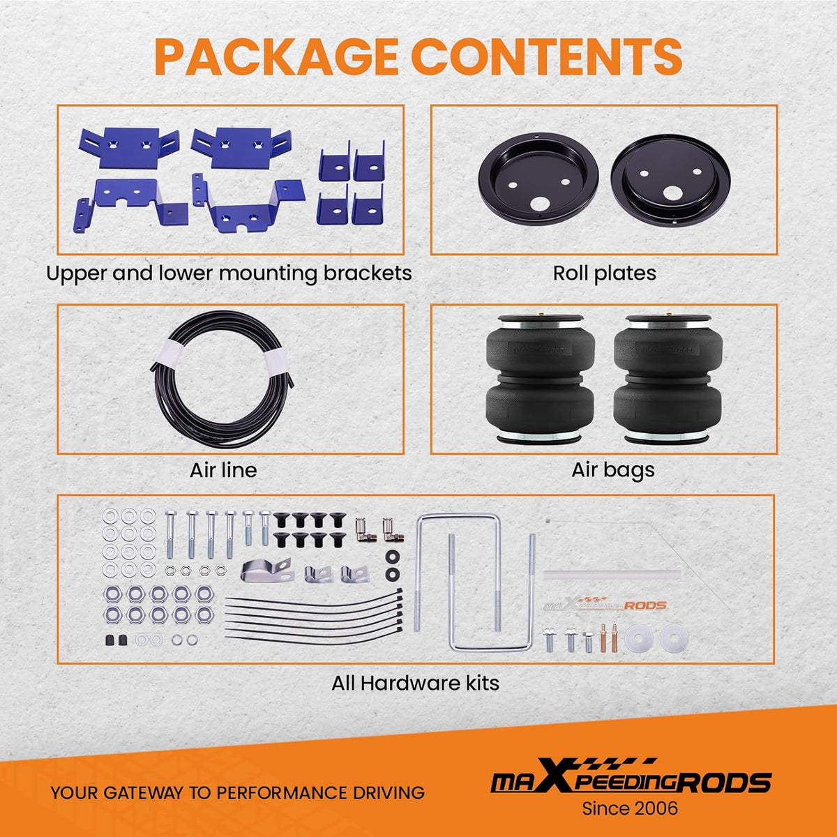 maXpeedingrods Air Suspension Bags Kit for Chevy Silverado 1500 2007-2018
