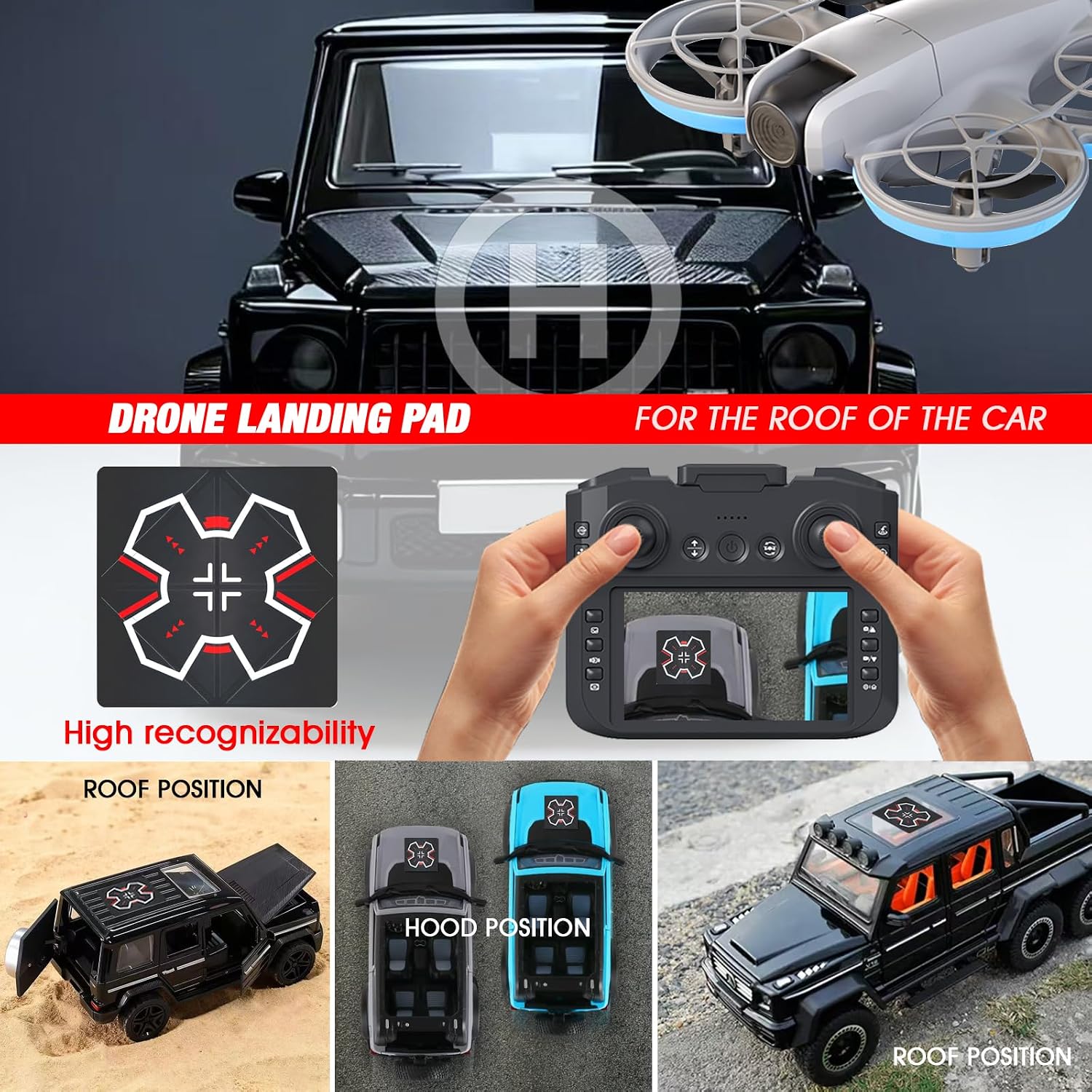 Universal Drone Landing Pad - Fast-Foldable, Portable, Weighted for Wind Resistance | Waterproof Landing Pad