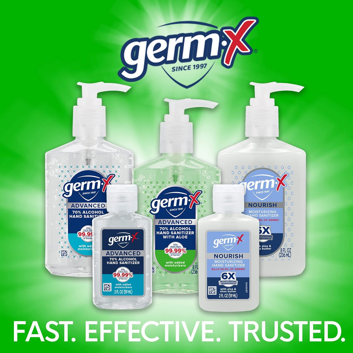 Plant-Based Advanced Hand Sanitizer Gel, 8 Fl Oz Pump Bottle, 6 Pack