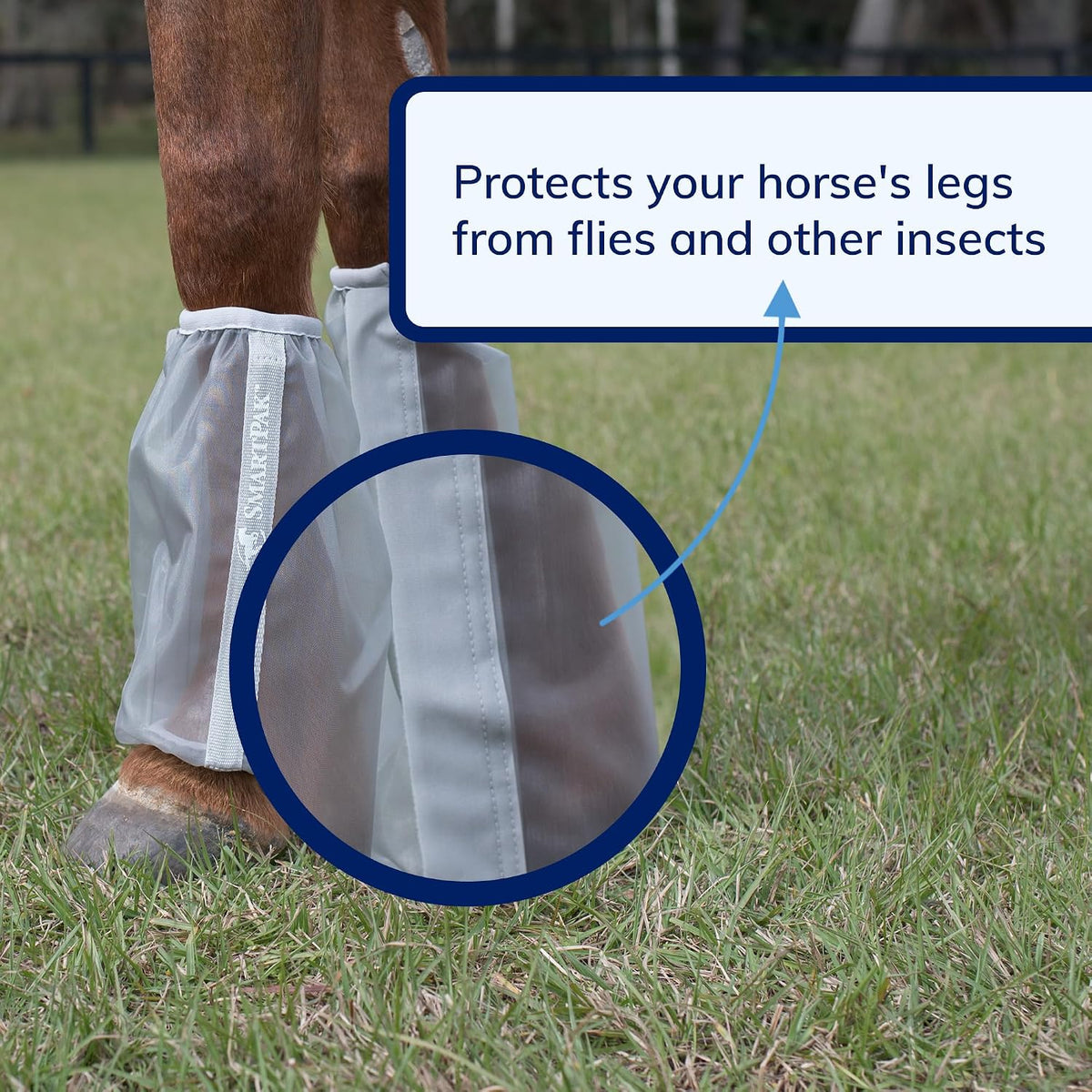 Deluxe Relaxed Fit Fly Boots for Horses, Pair (2), Horse Size