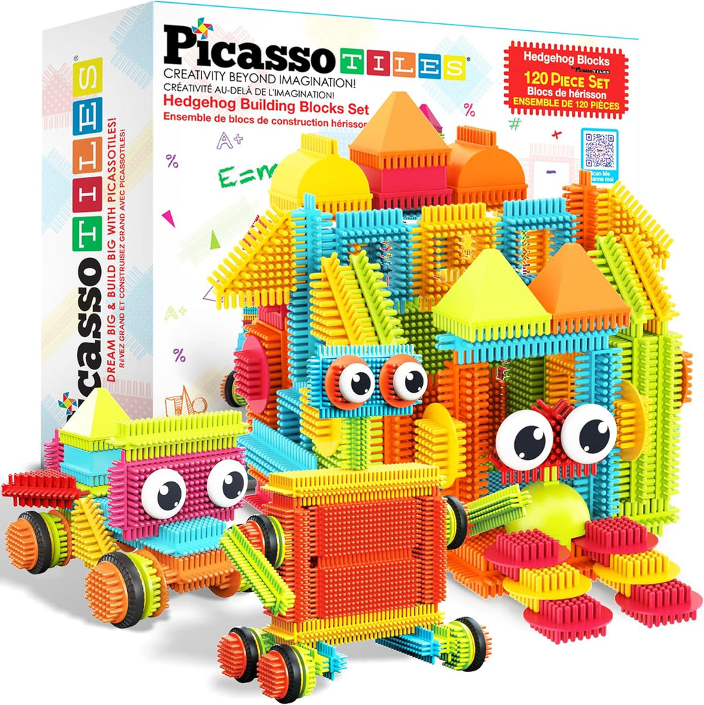 120pcs Hedgehog Interlocking Building Blocks Tiles Construction Toy Set Learning Playset STEAM Development Preschool