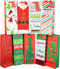 16-Pack HD Christmas Wine Bottle Gift Bags Assorted
