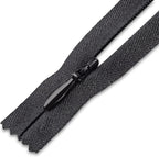 30 Inch Black Invisible Zipper, Nylon Non-Separating for Sewing Clothes