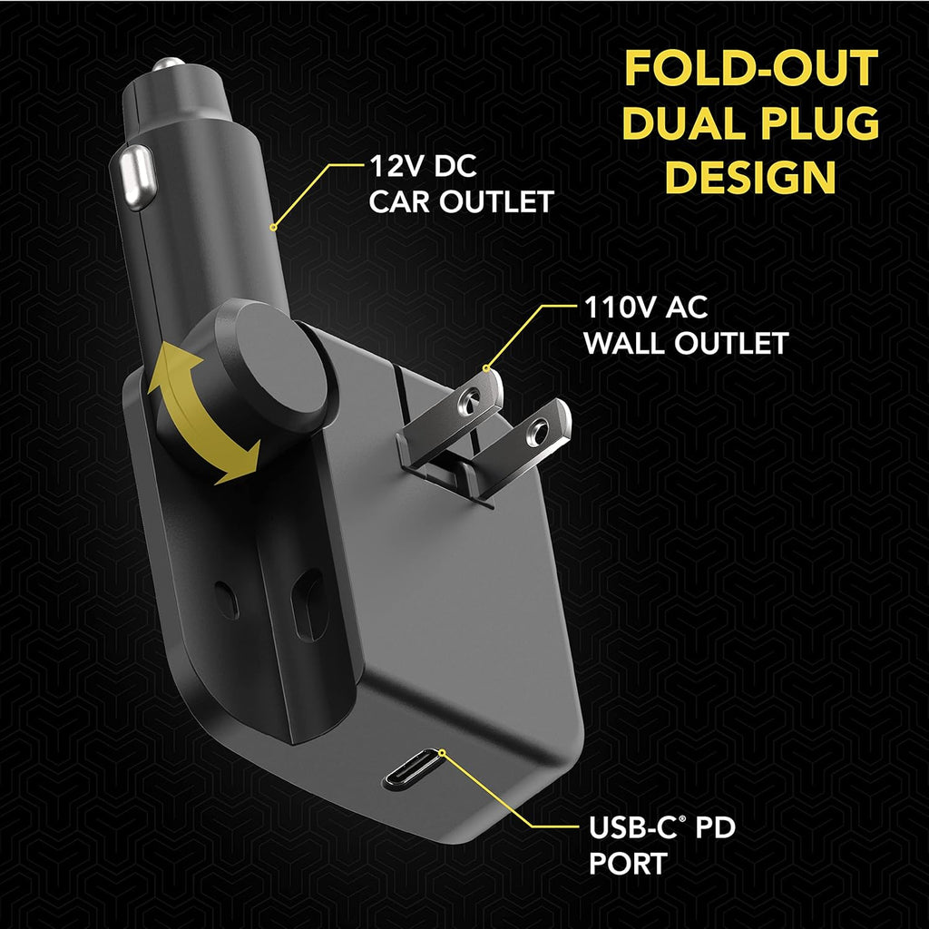 HCPDC30 PowerVolt 2 in 1 30W Home and Car Charger Compatible with USB-C Devices