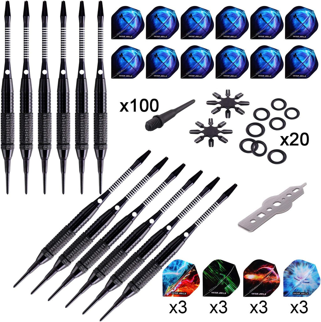 Darts Plastic tip 12 Pcs Soft tip Darts for Electronic Dart Board | 12 Elegant Professional Soft Tip Darts（18g）, 24