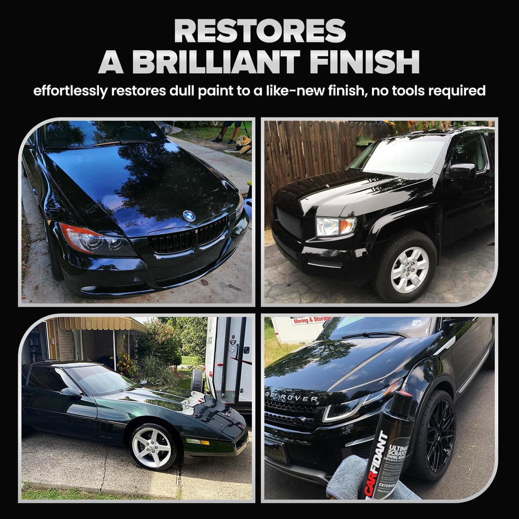 Black Scratch and Swirl Remover - Car Scratch Remover for Paint Scratches - Polishing Compound for Cars Kit with