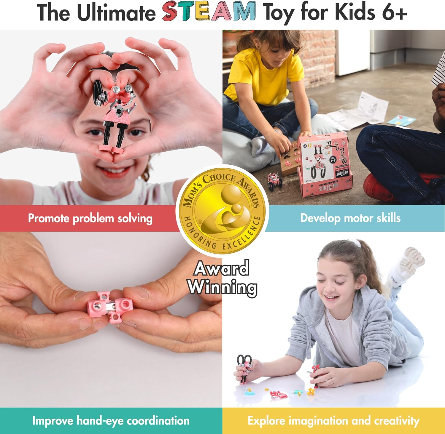 The Off Bits JoyBit Build Your Own Robot Toy Construction Set, Educational Easter Gift Ideas STEM Activities Learning