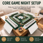 3D Printed Mahjong Card Holder for Table, White, Wavy Style
