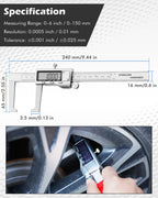 Brake Rotor Measuring Tool, Digital Caliper for Disc Brake Thickness