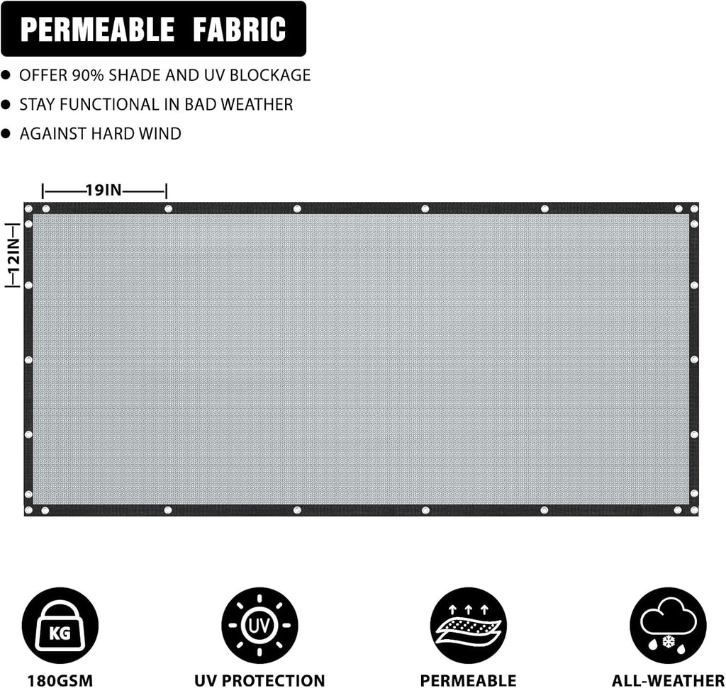 6FT X 50FT Privacy Fence Screen Heavy Duty 180 GSM Outdoor Privacy Screen Windscreen & UV Protection Mesh Shade Net