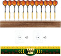 5 Pcs Dart Holder Wall Mount Displays Sets Including 1 Wooden Darts Holder 2 Throw Line Marker 2 Hook for Dart