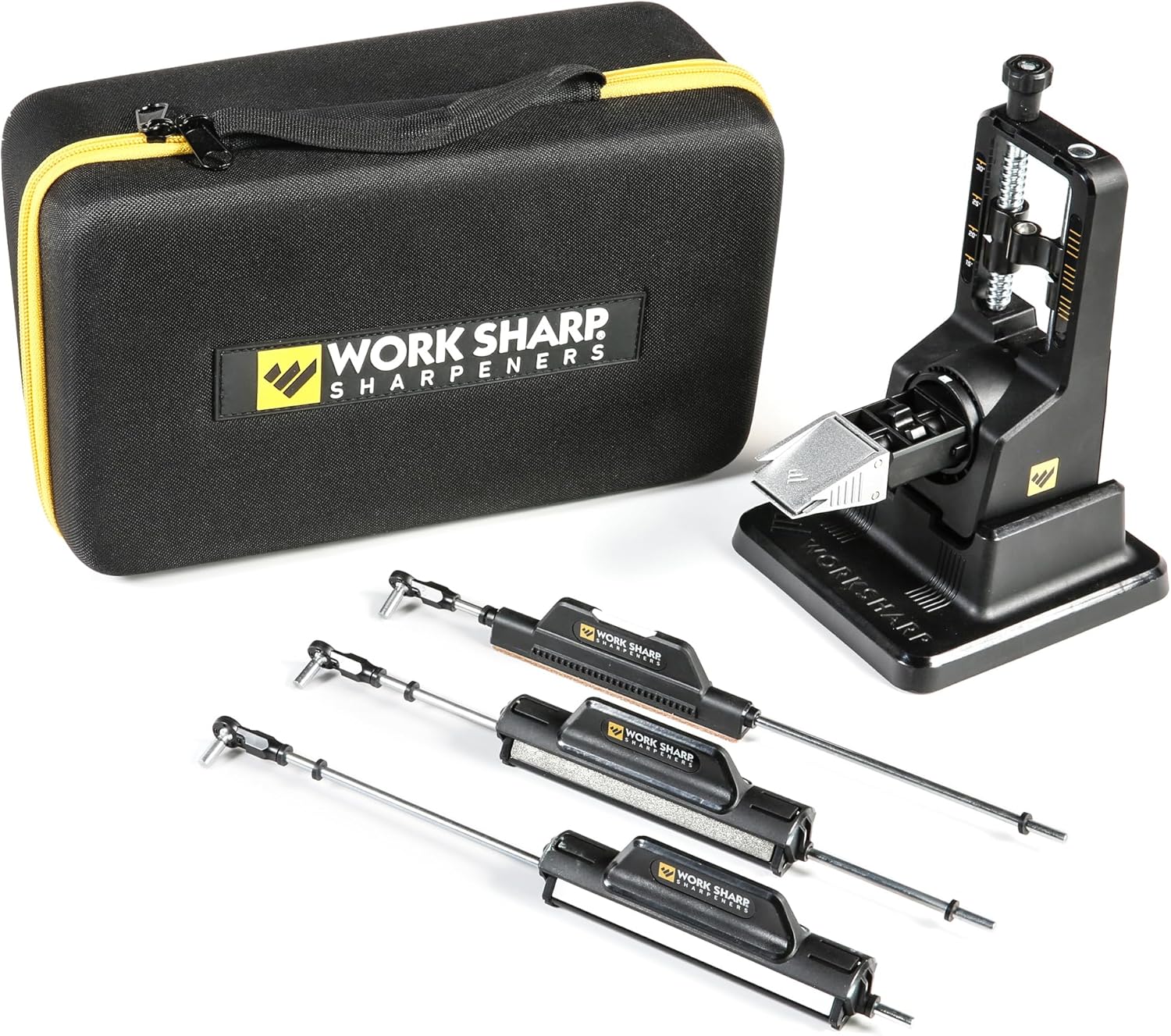 Precision Adjust Elite Knife Sharpener - Fixed Angle Sharpening System for Kitchen & Pocket Knives - Professional