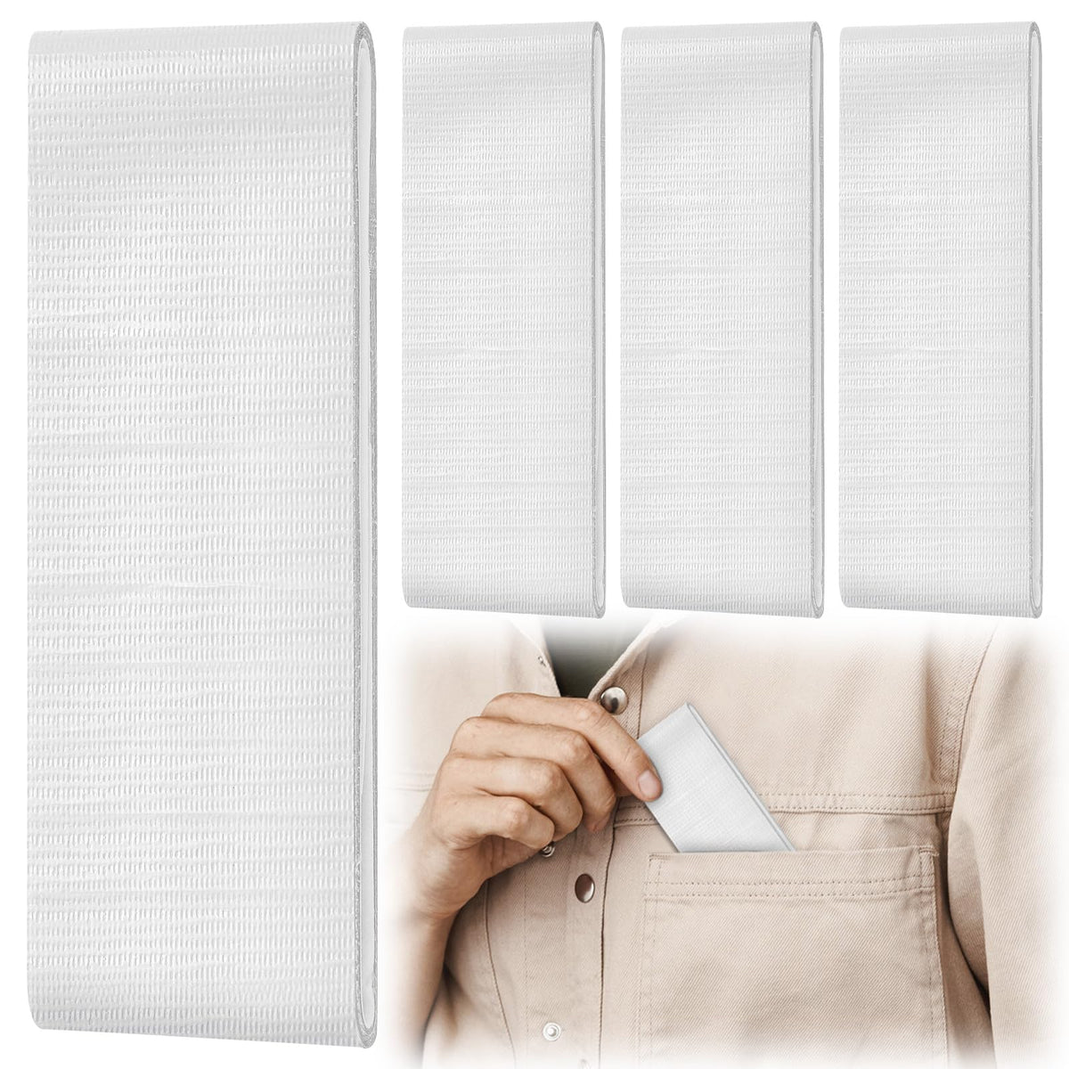 4 Pcs 1.77" x10 ft Travel Duct Tape Mini Pocket Size Roll, White
