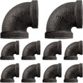 3/4 in Malleable Iron Pipe Elbows, 10 Pack Threaded Fittings