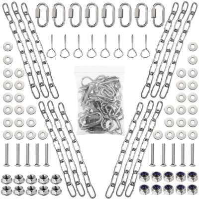 Steel Target Hanger Kit Mounting Hardware Hanging Chain, 12 Sets