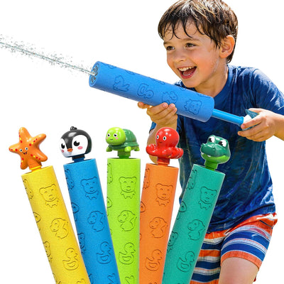 Squirt Gun Bulk 6 Pack - Foam Water Shooters & Water Blaster Soakers for Kids Adults, Durable Fun for Pool Squirt