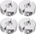 HARFINGTON 4pcs Double Split Shaft Collar for 8mm Shaft Set Screw Clamp-On Collars, 25mm OD, 10mm Width, for Stoppers, Position, Hold Timing Pulleys, Machine Tools, Industry, Anodization