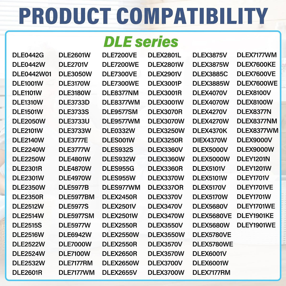 DLGX3371W DLEX4270V DLE1501W DLE4970W DLEX2501V DLGX3571W DLEX3570W DLE7200VE Dryer Roller Repair Kit Fit For L.G DLG3171W DLGX3371V DLGX7701VE DLGX4271W DLEX2501W DLG3401W DLEX7800WE