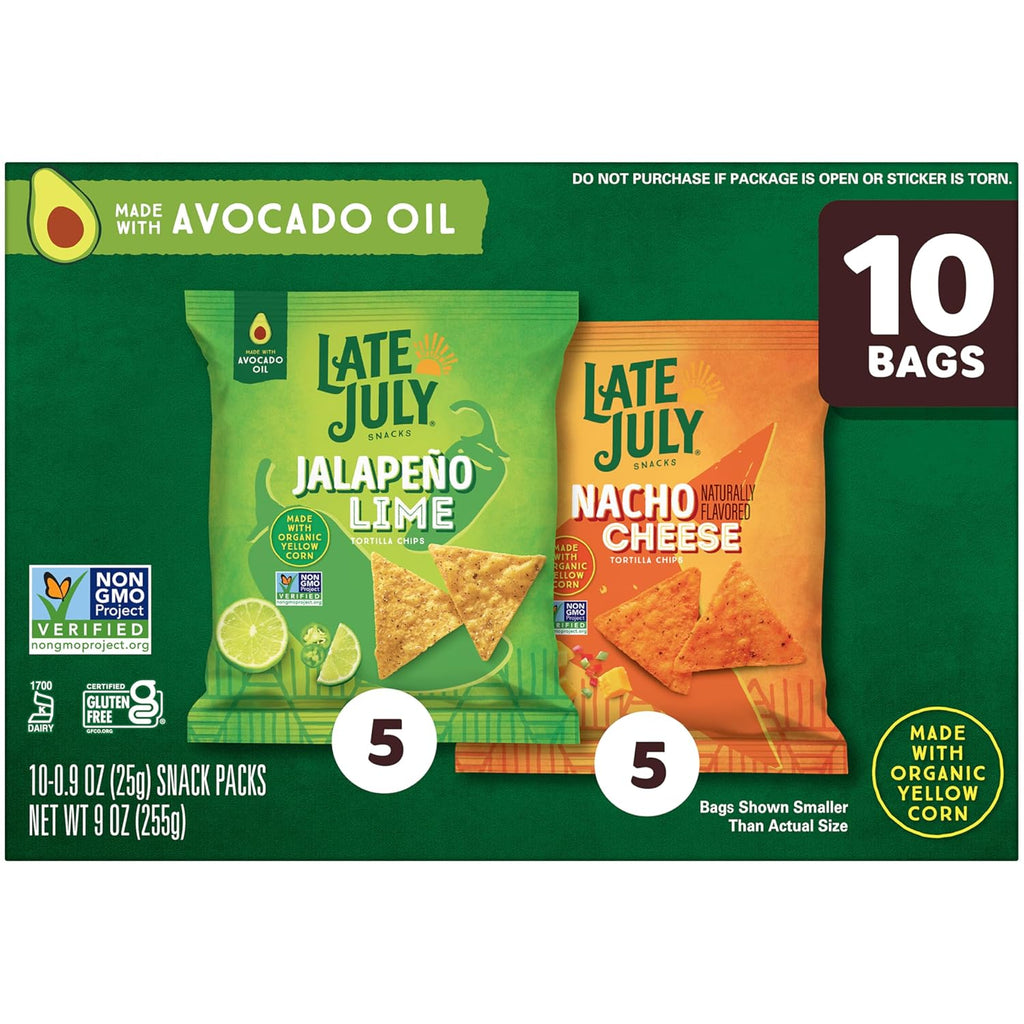 Snacks Variety Pack Tortilla Chips, 0.9 Oz 10 Count Snack Bags