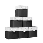 11x11 Inch Cube Storage Bins, 6 Pack Fabric Storage Cubes for Shelves, Cube Organizer Bins with Handles, Cloth Cubby