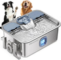 16L Stainless Steel Dog Water Fountain with Dual 5-Layer Filtration System