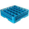 RG25-114 OptiClean 25 Compartment Glass Rack with Extender, 3-1/2" Compartments, Blue (Pack of 4)